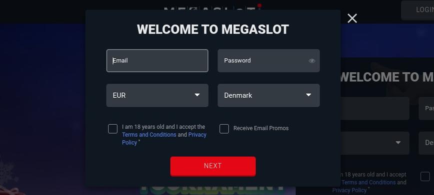 Sådan opretter du dig på MegaSlot 